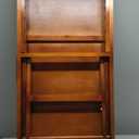 Adjustable Dog Ramp for Bed - Foldable Wooden Ramp for Dogs to Get on Bed, Couch, or Car with 16.5" Wide Walking Space (Walnut Wood with Gray Carpet, Large)