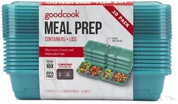 Good Cook 10784 Meal Prep Containers, Lunch, Blue, 10-Pk. - Quantity 44