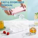 Ice Cube Tray with lid & Bin, 2" Large Square Ice Tray for Whiskey, 2In*10 Ice Cubes