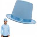 Nicky Bigs Novelties Adult Satin Top Hat Magician Gentleman Roaring 20s Tuxedo Formal Costume (Blue)