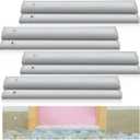 Frienda 6 Pcs PVC Flood Barriers for Home 4 ft x 9 in x 6 in Reusable Flood Prevention Barriers Water Barrier for Flooding PVC Flood Bags Sandbag Alternative PVC Water Diversion Tubes