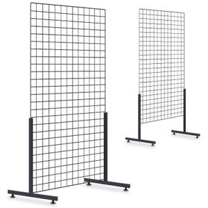 Yaocom 2 Set Grid Wall Panels, 2.5' x 4.8' Gridwall Panels Display with Ez Slide-On Grid Legs, No Hardware or Tools Required