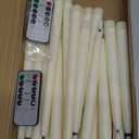 Rossesay 28 Pcs Flameless Taper Candles with Timer Remote 4 Sizes of 8.5", 9.6", 10.83", 12.8" LED Flickering Taper Candles Battery Operated for Valentine's Day Church Wedding Home Decor (Warm White)