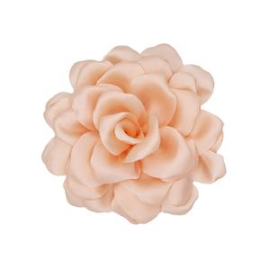 Large Camellia Satin Fabric Flower Brooch Pins Hairpin for Women,ladies. (Champagne)