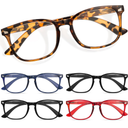CCVOO Reading Glasses for Women/Men, Eyeglasses, Blue Light Readers for Women/Men, Computer Eye Glasses, Cheaters +3.5 5 Pack