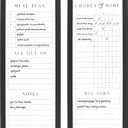 Sheffield Home Set of Two Family Planner Dry Erase Boards Featuring, Chore Chart, Shopping List, Weekly Meal Planner and Notes, 9x21 Inch, Black