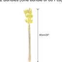 MECCANIXITY 120pcs Natural Rabbit Bunny Tails Dried Flowers 24" Mini Pampas Grass Lagurus Ovatus Bunch for Floral Wedding Decor Christmas, Lemon Yellow