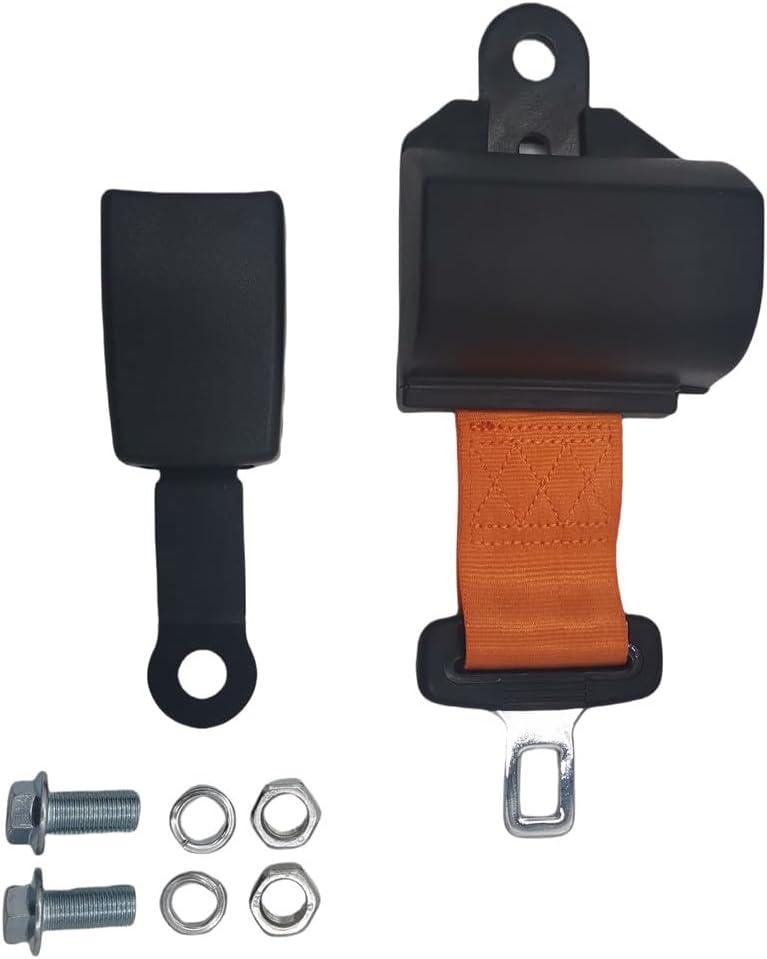 Universal Forklift Seat - Belts and for Golf Cart Tractor Mower Buggy Retractable Red 46inch New