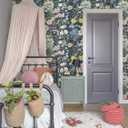 2 x Vintage Floral Peel and Stick Wallpaper Removable Contact Paper Boho Self Adhesive Wall Paper for Bedroom Bathroom Decorative Vinyl 17.3" x 78.7"
