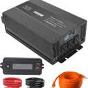 2000W Pure Sine Wave Inverter  12V DC to 120V AC Converter for Home, RV, Truck  Off-Grid Solar Power Inverter with Built-in USB/USB-C Ports [IN06]