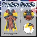 On-Airstore 2 pcs American Flag Wreath Bows Patriotic Bows for Wreaths, Stars and Strips Ribbon Bows 4th of July Decor Bows for Independence Day Indoor Outdoor Decoration Wreath Ornament Supplies