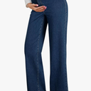 BLENCOT Maternity Jeans for Women High Waist Straight Leg Pregnancy Denim Pants with Pockets M
