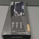 YUNZII AL80 Wireless Mechanical Keyboard,Full Aluminum CNC, Smart LCD Display,Hot Swappable Gasket Mount 75% Layout with Knob,BT/2.4G/USB-C,QMK/VIA Support for Win/Mac (Black, Gateron Zero Switch)