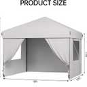 10X10 Pop Up Canopy Tent with 4 Sidewalls, Heavy Duty Commercial Instant Shelter, One-Person Quick Setup Outdoor Party Tent, Water-Resistant & Portable for Outdoor Events, Camping, White