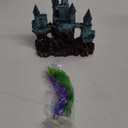 PINVNBY Aquarium Resin Castle Decoration Fish Tank Driftwood Castle Cave Hideouts House Plants Supplies Accessories(Purple)