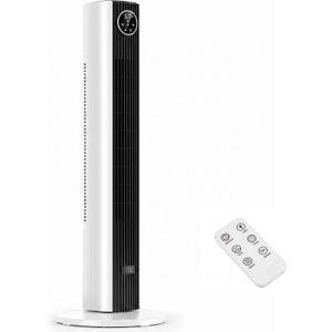Antarctic Star Tower Fan for Bedroom, 36 Inch Quiet Standing Cooling Fan with 3 Speeds 2 Modes, 23ft/s Velocity, 12H Timer, 85° Oscillating Bladeless Floor Fan with Remote for Home Office Dorm, 35.43 inch