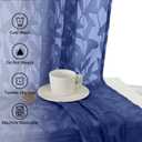 Lecloud Leia Dusty Blue Sheer Curtains 96 Inches Long 2 Panels, Jacquard Textured Airy Semi Sheer Voile Drapes, Rod Pockets Farmhouse Living Room Bedroom Window Treatments, 40 W x 96 L