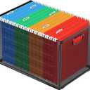 MaxGear Mesh Hanging File Organizer Box, Metal Storage Crate for Letter/Legal Size Files, with Handles for Office, Pantry, Clothes, and Bath