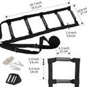 Bed Ladder Assist 160 Inch, Munzong Black Pull Up& Sit Up Assist Device, Assistive Bedside Straps w/ 5 Handle, Portable Rope Beds Ladder Helper for Elderly Senior Injury Handicap Patient Pregnant(4 m)