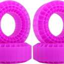 GLOBACT 1.9 Silicone Tire Inserts Fit 118-122mm 1.9" Wheel Tires Waterproof Inserts for 1/10 RC Crawler Car (4Pcs Purple)