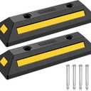 2 Pack 21.7inch Heavy Duty Rubber Parking Stopper for Garage