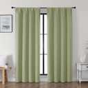 Gwine Sage Green Blackout Curtains for Living Room 72 inches Long, Noise Reducing Room Darkening Window Treatment Curtains for Bedroom, Farmhouse Decor with Rod Pocket, Each 40" Wx72 L,2PCS