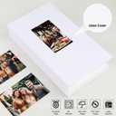 Photo Album 4x6 360 Photos, Large Capacity Linen Cover with Front Window, 4 x 6 Picture Album, 360 Photos 4x6 Photo Album Book for Wedding Kids Travel Family Baby Pictures (White)