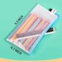 Smarpau 24PCS Pencil Pouches Bulk, 9.3" x 4.7"Mesh Zipper Pouch Pencil Case, 12 Colors Waterproof Small Zipper Pouches for Travel, Cosmetics, Office Organization