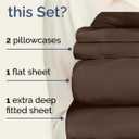 Extra Deep Queen Sheet Set - 4 Piece Breathable & Cooling Bed Sheets - Easily Fits 18 to 24 inch Mattress - Ultra Soft, Wrinkle & Fade Free w/ Extra Deep Pockets - Comfy Hotel Luxury Bedding - Brown
