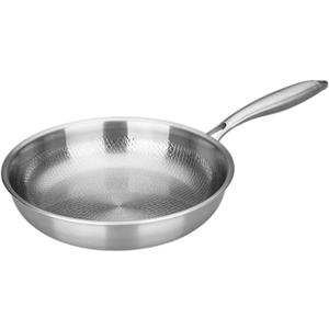 Titanium Frying Pan, Titanium Pan 11in No-Coating Non Stick Frying Pans with Removable Handle Safe for Oven, Induction, Cooktops
