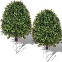 28.5inch Faux Boxwoods for Outdoor Planters, UV Resistant Boxwood Topiary