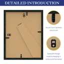 An&He 8.5x11 inch Picture Frame, Black Simple Photo Frame for Decorative Artwork, Suitable for Tabletop, Desk, Bookshelf and Wall Display, Photo Gallery Decor
