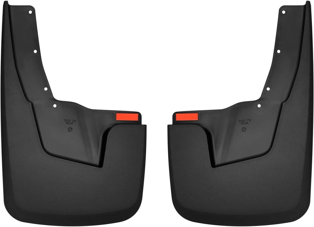 Husky Liners Rear Mud Guards | Fits 2019-2024 Dodge Ram 1500 with Factory OEM Flares ONLY (Will NOT Fit TRX Edition) - Black, 2 Pc. | 59131