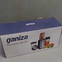 Ganiza Blender for Smoothies, 14Pcs Personal Blender for Shake and Smoothies for Kitchen with 3 Portable Cups (1x24oz & 2X17oz), Single Serve Smoothie Maker, Nutritious Recipe (Black Silver)