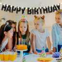 KatchOn, Glitter Black Happy Birthday Banner Light Up - Prestrung, 10 Feet | Light Up Happy Bday Sign | Happy Birthday Decorations for Men, Women, Boys, Girls | Halloween Birthday Party Decorations