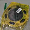 Woods 2801 Extension Reel with Four 3-Prong Power Outlets; Heavy Duty Retractable Cord; User Friendly; Made of Flame Resistant Materials; 10 AMP Circuit Breaker; 25 Foot; Yellow; Orange