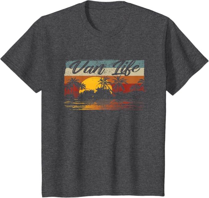 Retro Vintage Van Life is The Real Adventure T-Shirt Youth M