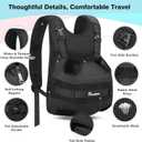 Pawaboo Pet Dog Front Carrier Backpacks, Legs Out Pet Carrier Backpack for Dogs, Adjustable Dog Chest Carriers Purse for Small Medium Dogs Hands Free for Travel Hiking Cycling Camping, M, Black