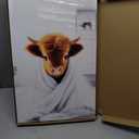 Framed Funny Highland Cow Canvas Wall Art Set of 3, Cute Bathroom Animal Wall Decor Paintings, Rustic Cow Pictures Prints Farmhouse Home Decor for Restroom Toilet 16x24 inch