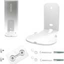 Wall Mount Bracket for Sonos Roam 2/Sonos Roam/Sonos Roam SL(Drill Free,Sturdy Metal,Enduring Paint Finish,Easy Install on The Wall,Compatible with Sonos Roam/Roam 2 and Sonos Roam SL,White)