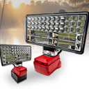 Cordless LED Work Light for Milwaukee 18v Battery90W 5400ML LED Wide Beam Flood Light with Two USB Charging Port Light for Emergency,Workshop,Garage.(No Battery)