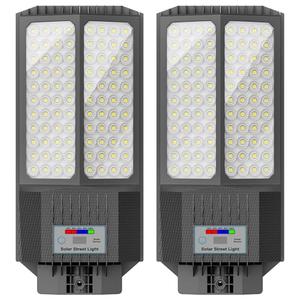 Jadisi 2026 New Solar Street Light, Solar Street Lights Outdoor Waterproof Dusk to Dawn 7000K LED Security Flood Light with Motion Sensor and Remote Control for Pathway, Entryway & Yard