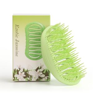 3 x Scalp Massager and Shampoo Shower Brush, Detangling Hair Brush, Scalp Care Hair Brush Wet & Dry detangler for Men and Womenfor Straight/Curly/Thick/Long/Wavy/Damaged Hair, Green