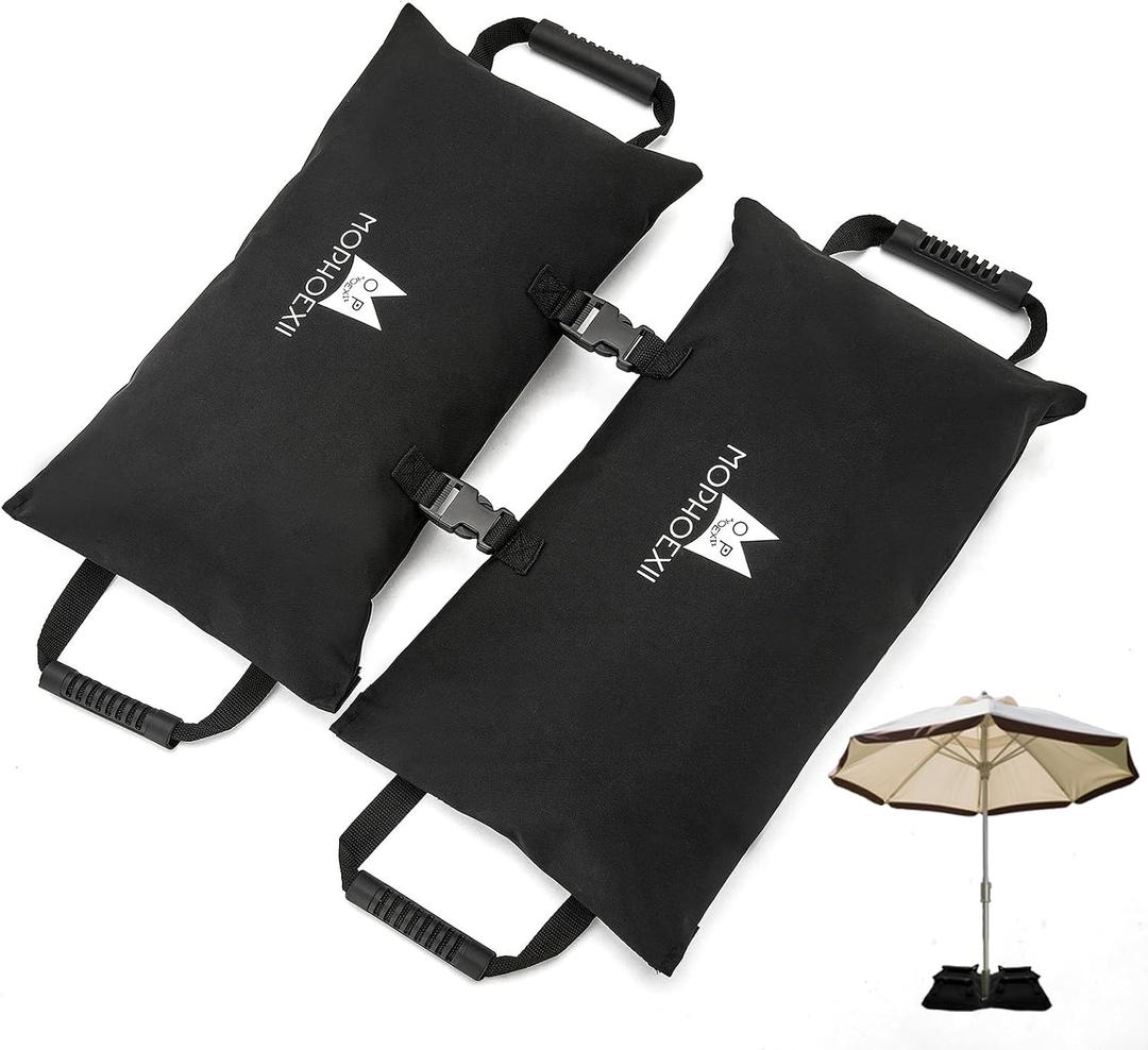 Umbrella Base Weight,2-Pack 45LBS Sand Bags for Weight,Heavy-Duty Fillable Weight Bags to Hold Things Down,Patio Furniture Weights for Patio & Cantilever Umbrella Stands(Without Sand)