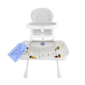 CATCHY - Food Catcher - Compatible with Dream On Me Portable 2-in-1 Tabletalk High Chair + 11 Other High Chairs - Highchair Sold Separately - Baby Food & Mess Catcher - Under High Chair Accessory (White)