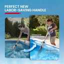 ENHULK Pro Cordless Pool Vacuum - 18.5 GPM Powerful Suction, 70min Runtime & 13.4" Wide Head, XL Capacity Handheld Rechargeable Pool Cleaner for Inground/Above Ground Pools with Telescopic Pole, PC18