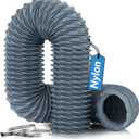 Hon&Guan Diesel Heater Ducting 3" x 8FT, Nylon Flexible Duct Hose, Heavy Duty Hose for Diesel Heater, 3D Printer, Laser Machine, Dryer Vent, RV, Boat Blower, Grey