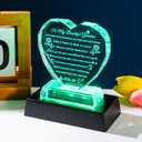 YWHL Gifts for Grandma from Granddaughter Grandson Great Grandma Birthday Gifts Crystal Keepsake with Colorful Light Base Best Gift Ideas for Grandmother on Christmas Mother's Day Valentines