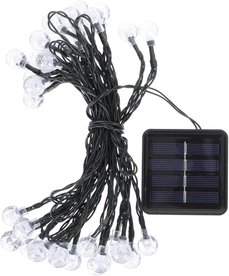 Led Solar Bubble Ball Light String Waterproof Yard Decor for Outdoor Christmas Party Decorative Lighting