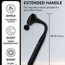Massage Gun with Extended Handle, Upgraded U-Shaped Back Massager, Reaches Hard-to-Access Muscles, 4 Massage Heads & 4 Speed Levels, Body Massager for Back, Waist, Neck, Shoulder, Leg, Black